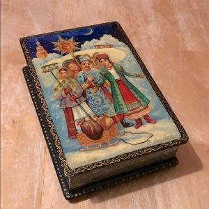 Russian Hand-painted Large Illustration lacquerbox